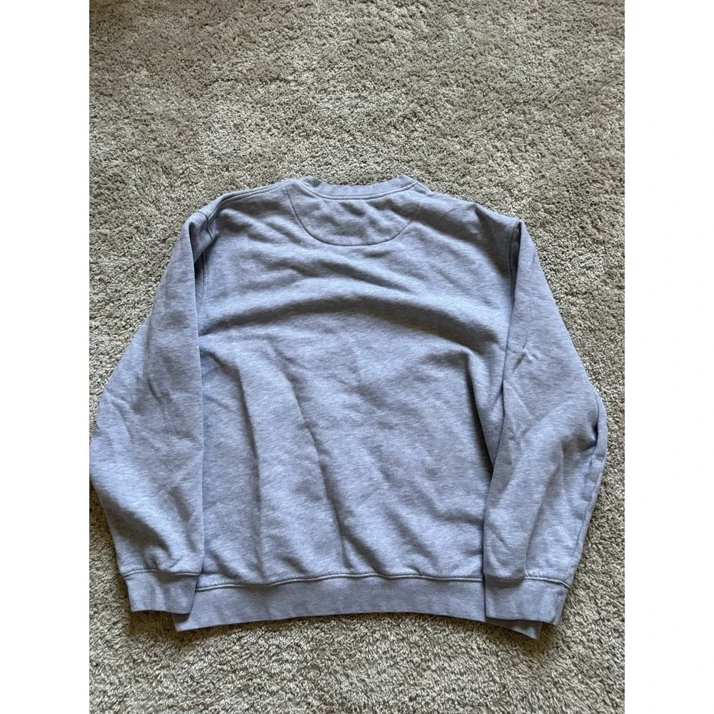 VINTAGE Nike Sweatshirt Mens Large Gray‎ Mini Swoosh Crewneck Essential 90s Y2K